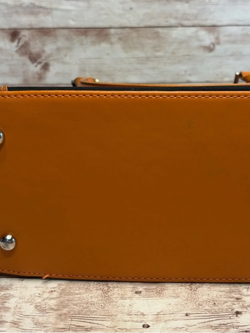 Vintage Longhorns Black and Orange Canvas Tote with Removable Strap